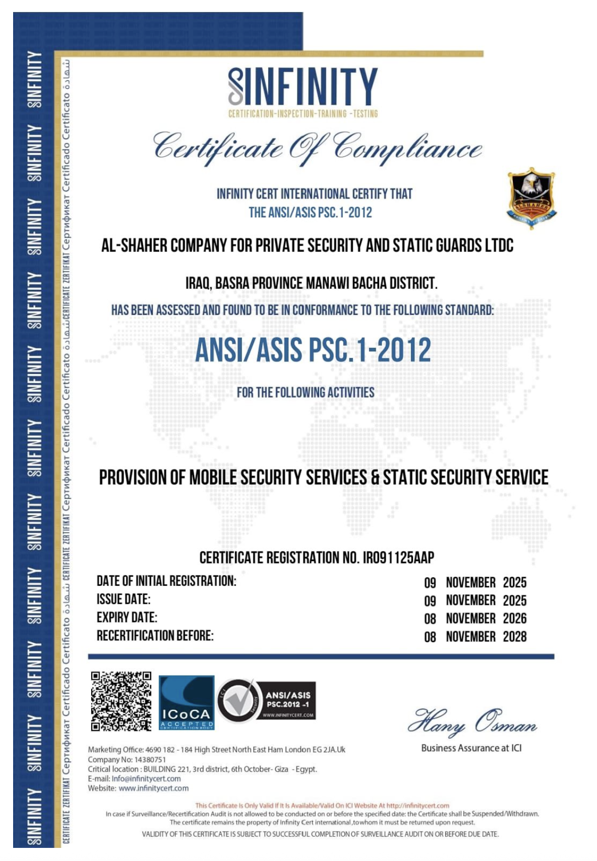 ISO 9001:2015 Certificate